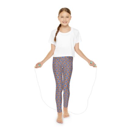 Round Tulip wheel Youth Full-Length Leggings