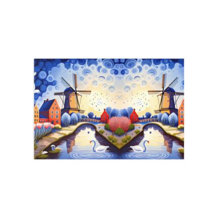Dutch Swan in Canal Fine Art Postcards